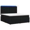 vidaXL Letto Box Spring LED con Materasso Nero 180 x 200 cm Tessuto