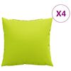 vidaXL Cuscini per divano 4 pz Verde brillante 60x60 cm in Tessuto