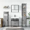 vidaXL Set Mobili da Bagno 4 pz Grigio Sonoma in Legno Multistrato
