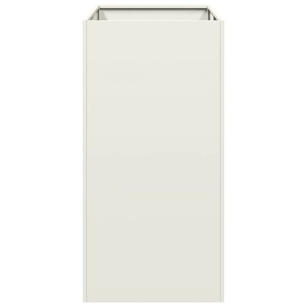 vidaXL Fioriera Bianca 40x80x80 cm in Acciaio