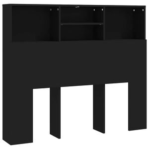 vidaXL Testiera con Contenitore Nera 120x19x103,5 cm