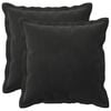 vidaXL Cuscino con cuscino HOUTEN 2 pz Nero Velluto