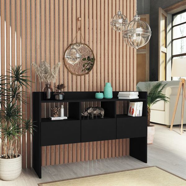 vidaXL Credenza Nera 105x30x70 cm in Legno Multistrato