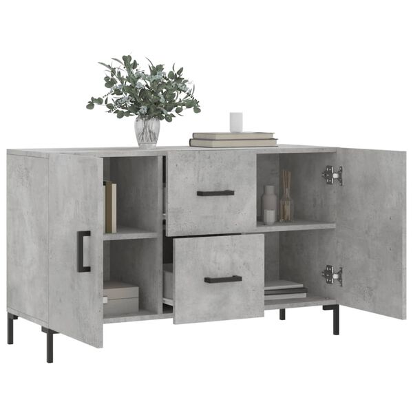 vidaXL Credenza Grigio Cemento 100x36x60 cm in Legno Multistrato