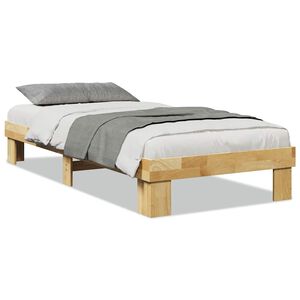 vidaXL Struttura Letto Senza Materasso 75x190 cm in Legno di Rovere