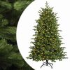 vidaXL Albero di Natale Artificiale con Rami Pieghevoli 120 cm 150 LED