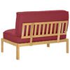 vidaXL Set di divani con cuscino Rosso Vino 120 x 92 x 69 cm