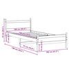 vidaXL Letto senza Materasso Marrone Cera 100x200 cm in Legno di Pino