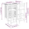 vidaXL Set da Bar per Giardino 3 pz in Legno Massello di Acacia