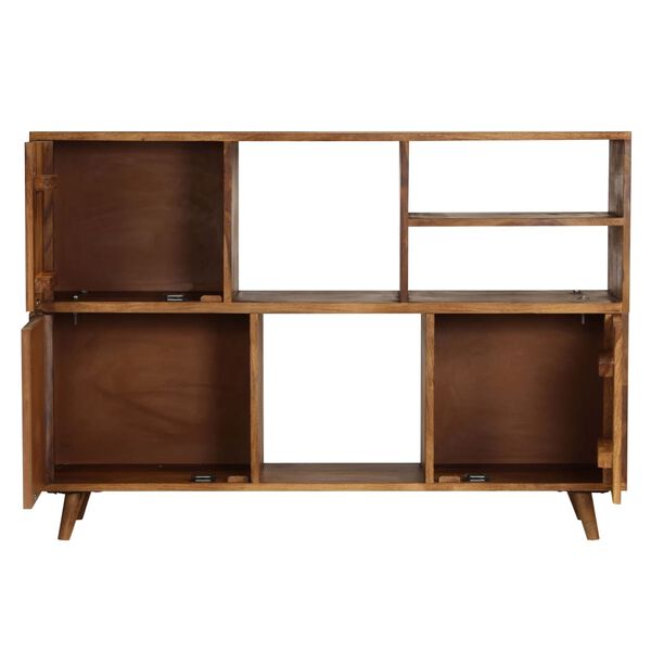 vidaXL Credenza in Legno Massello di Acacia 118x35x70 cm