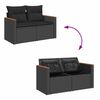vidaXL Set Divani da Giardino con Cuscini 8 pz Nero in Polyrattan