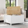 vidaXL Tavolino da salotto Bianco e marrone miele 79,5 x 79,5 x 49 cm