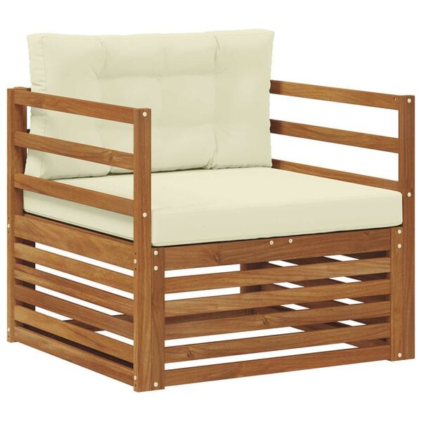 vidaXL Set di divani da esterno Legno di Acacia Massello e Poliestere