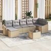 vidaXL Set Divano da Giardino 8 pcs Beige e Grigio Chiaro polyrattan