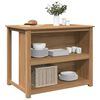 vidaXL Isola da Cucina Panama 112x77x90 cm in Legno Massello di Pino