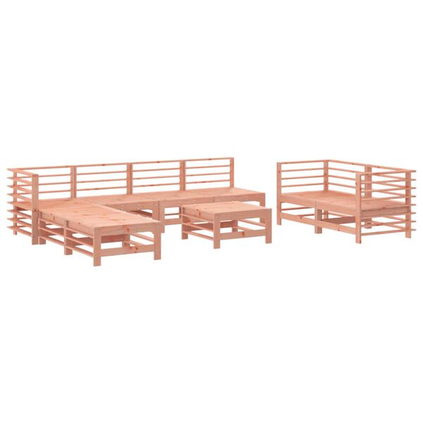 vidaXL Set Salotto da Giardino 9 pz in Legno Massello di Douglas