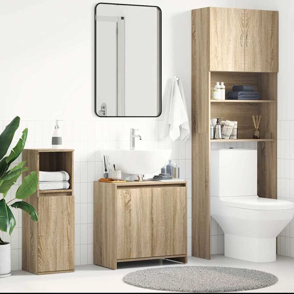 vidaXL Mobile da Bagno Rovere Sonoma 60x33x61 cm Legno Multistrato