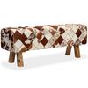 vidaXL Panca in Vera Pelle Bovina con Motivo a Rombi
