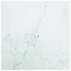 vidaXL Piano Tavolo Bianco 70x70 cm 6 mm Vetro Temperato Design Marmo