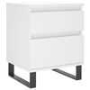 vidaXL Comodino Bianco 40x35x50 cm in Legno Multistrato