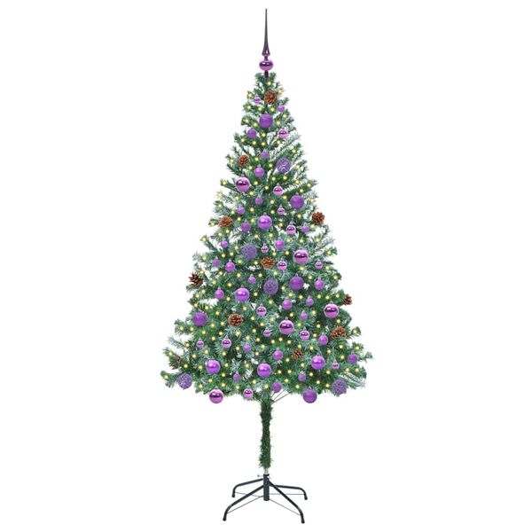 vidaXL Albero di Natale artificiale Verde 180 cm PVC e Acciaio