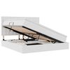 vidaXL Letto con Contenitore Bianco Puro 180 x 200 cm Pelle Sintetica
