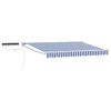 vidaXL Tettuccio Elettrico Retrattile Blu e Bianco 2,5 x 2 m