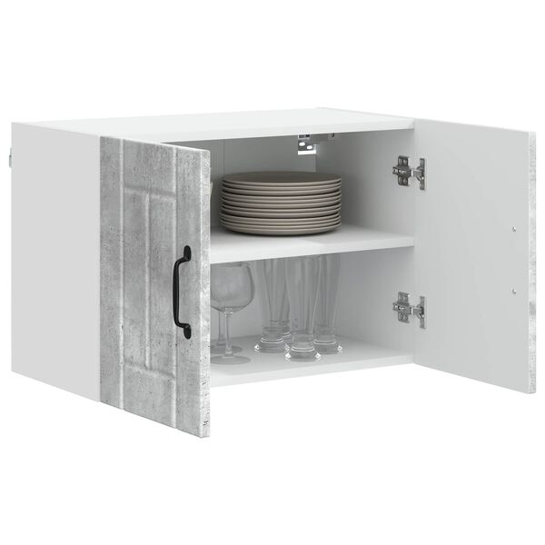vidaXL Armadi a pareti per cucina 2 pcs Grigio cemento 60 x 31 x 40 cm