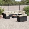 vidaXL Set Divani da Giardino 13pz con Cuscini Nero in Polyrattan