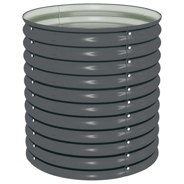 vidaXL Letto Rialzato Giardino 80x80x81 cm in Acciaio Zincato Grigio