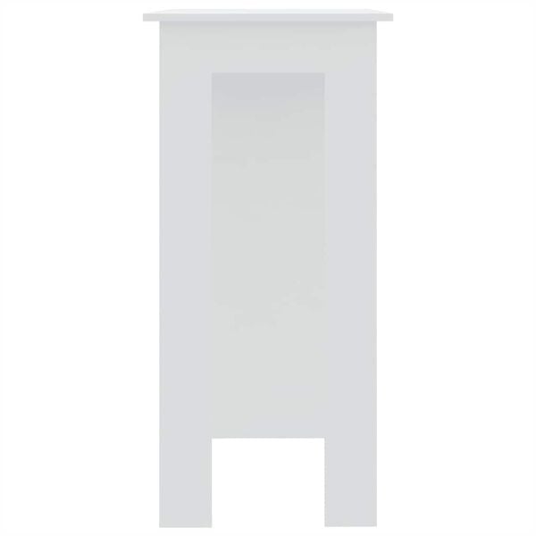 vidaXL Tavolino da Bar con Ripiani Bianco 102x50x103,5cm in Truciolato