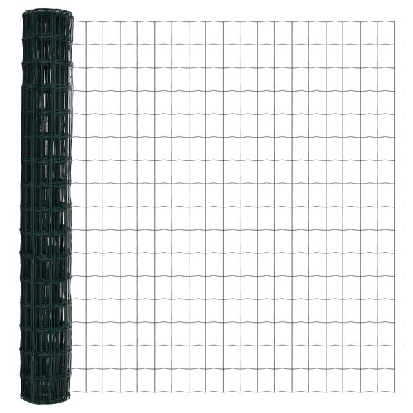 vidaXL Recinzione Euro Verde 1.5 x 10 m Ferro rivestito in PVC