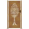 vidaXL Cancello da giardino 100x175 cm in acciaio Corten con design ad albero
