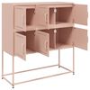 vidaXL Credenza Rosa 100,5x39x107 cm in Acciaio