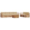 vidaXL Set di divani da esterno 7 pz Naturale e Beige