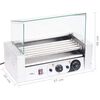 vidaXL Macchina a 5 Rulli per Hot Dog con Coperchio in Vetro 1000 W