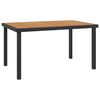 vidaXL Tavolo da Giardino Marrone 140x90x74 cm in Alluminio e WPC