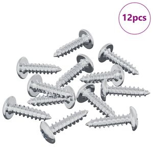 vidaXL Vite 12 pcs Argento M4 x 16 mm Acciaio