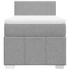 vidaXL Giroletto a Molle con Materasso Grigio Chiaro 80x200 cm Tessuto
