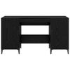 vidaXL Scrivania Rovere Nero 140 x 50 x 75 cm Legno multistrato