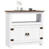 vidaXL Mobile Porta TV Legno Pino Messicano Corona Bianco 80x43x78 cm