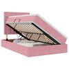 vidaXL Letto con contenitore e materasso Rosa 120 x 200 cm Velluto
