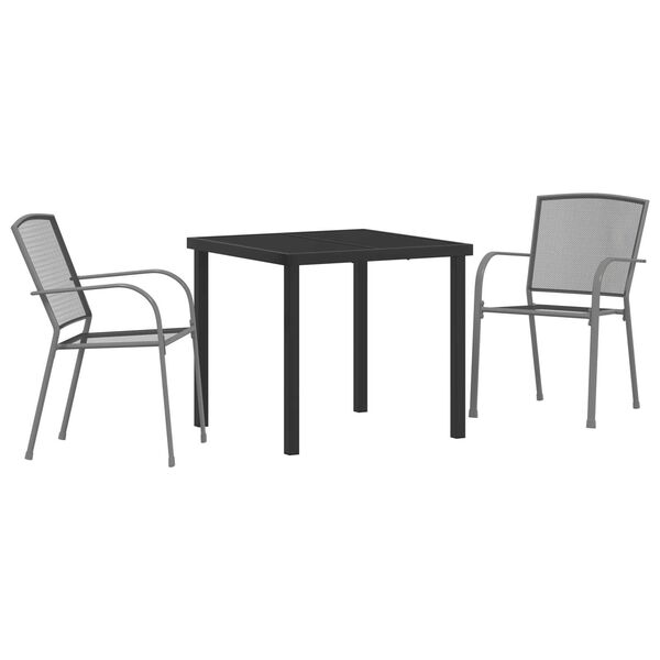 vidaXL Set da Pranzo per Giardino 3 pcs Antracite