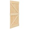 vidaXL Porta scorrevole NARVIK Naturale e Nero 80 x 210 cm (152,5 cm)