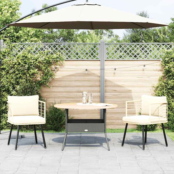 vidaXL Sedie da Giardino 2pz con Cuscini Naturale in Polyrattan