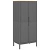 vidaXL Armadio FLORO 77x53x171 cm in Legno Massello di Pino Grigio