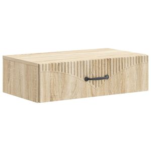 vidaXL Tavolino da Parete Laterale 59 x 34,5 x 17 cm Rovere Sonoma