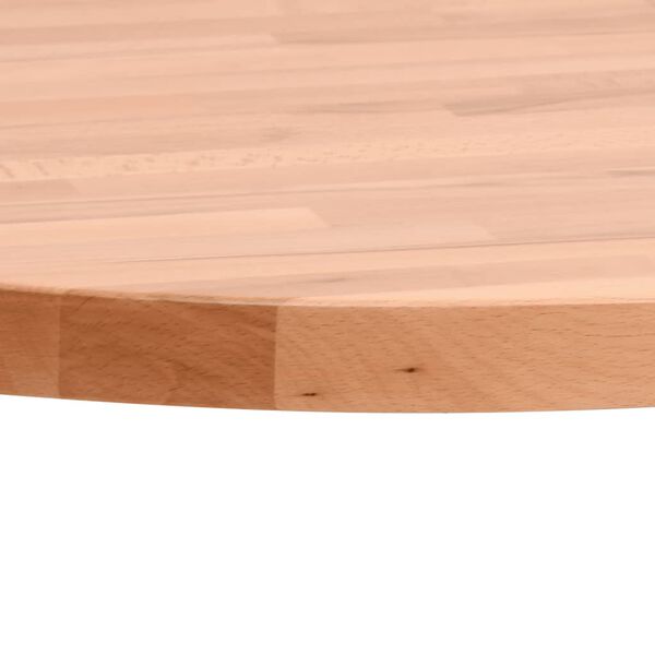vidaXL Piano per Tavolo &Oslash;90x2,5 cm Rotondo in Legno Massello di Faggio