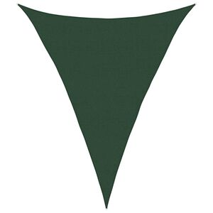 vidaXL Vela Parasole 160 g/m&sup2; Verde Scuro 5x7x7 m in HDPE