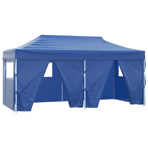 vidaXL Tenda Party 291 x 580 x 315 cm Blu Tessuto Oxford